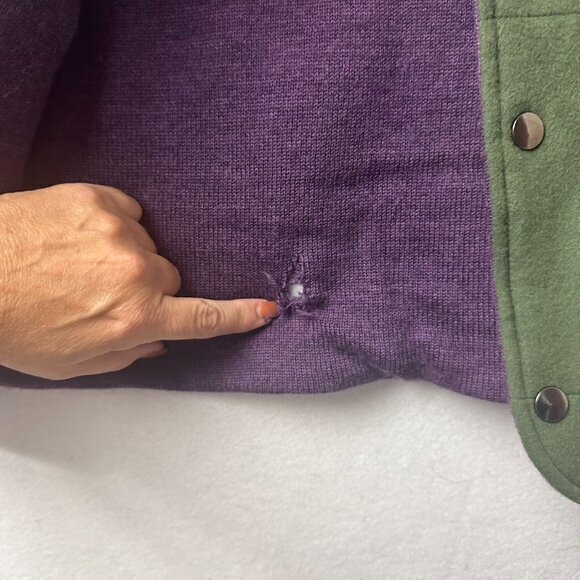 Peter Millar Loro Piana Wool Doeskin Storm System Vest men Large green purple - Picture 4 of 9